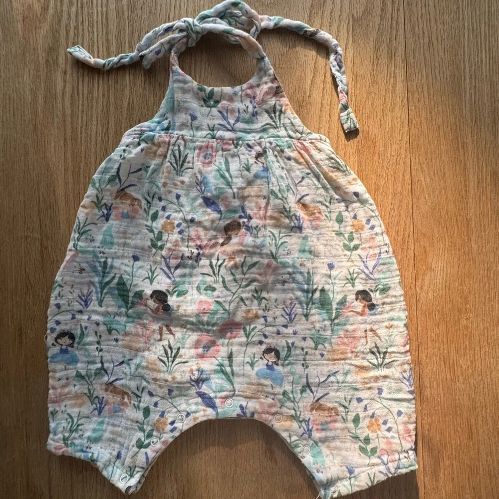 Angel Dear Pastel Floral Halter, 3-6 Months
